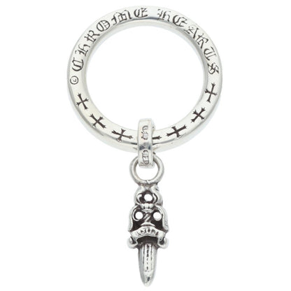 Chrome Hearts NTFL w/Dagger Motif Silver Ring Size US 4.5