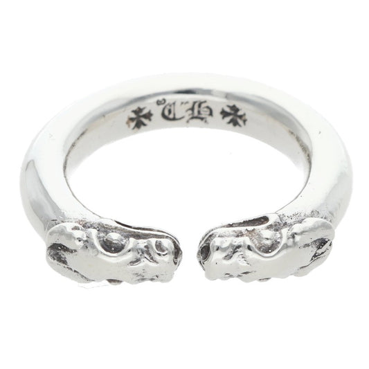 Chrome Hearts Double Dog Ring Silver Size ONE SIZE