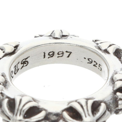 Chrome Hearts Cross Band Silver Ring Size US 3.5