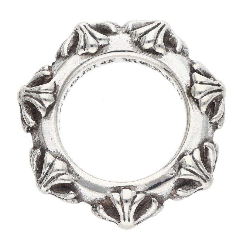 Chrome Hearts Cross Band Silver Ring Size US 3.5