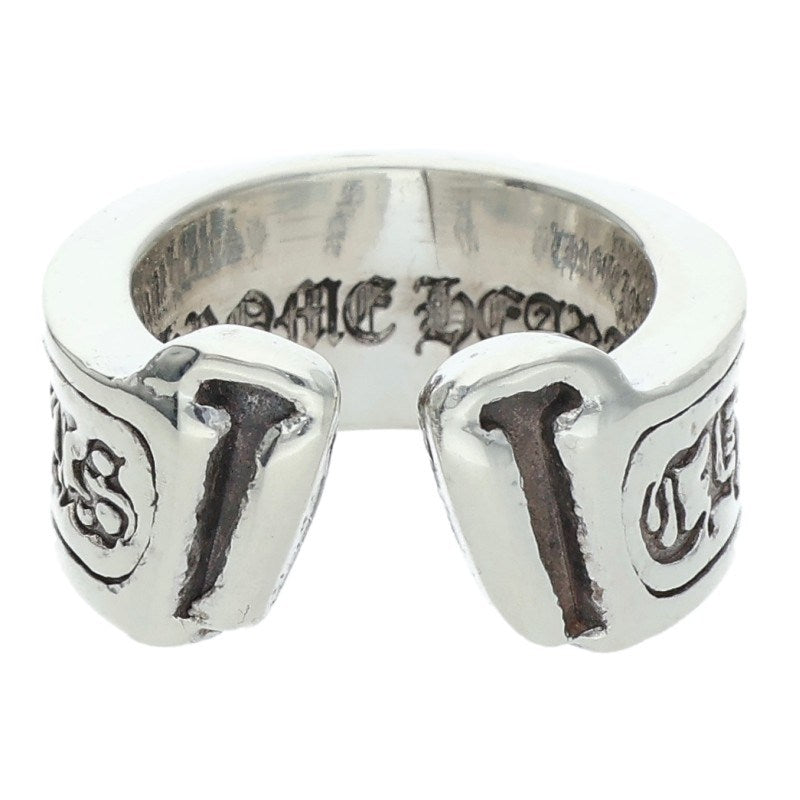 Chrome Hearts LG SCROLL LABEL Ring Silver (Silver 13.63g)