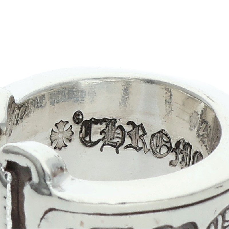 Chrome Hearts LG SCROLL LABEL Ring Silver (Silver 13.63g)