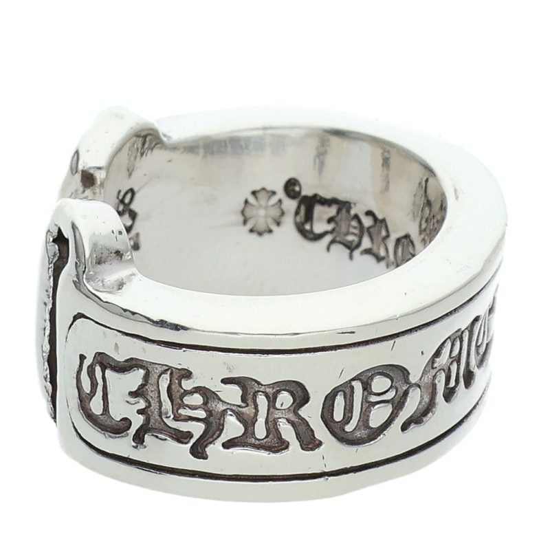 Chrome Hearts LG SCROLL LABEL Ring Silver (Silver 13.63g)