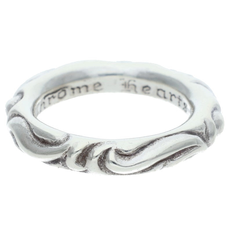 Chrome Hearts SCRL BAND Ring Silver Size 16.5 (Silver 8.75g)