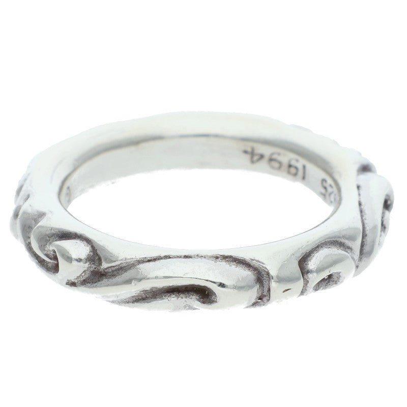 Chrome Hearts SCRL BAND Ring Silver Size 16.5 (Silver 8.75g)
