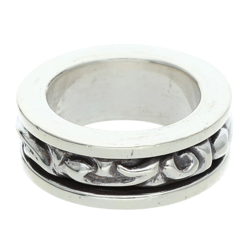 Chrome Hearts Spinner Scroll Silver Ring Size US 7