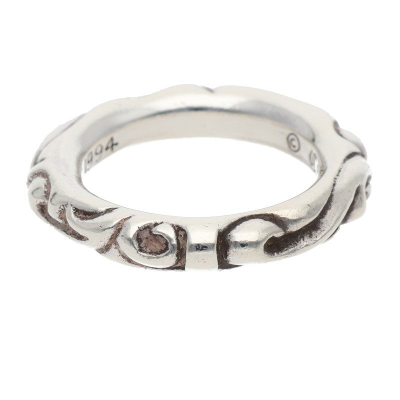 Chrome Hearts SCRL BAND Ring Silver Size 15.5 (Silver 9.12g)