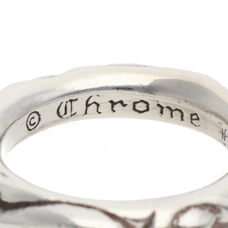 Chrome Hearts SCRL BAND Ring Silver Size 15.5 (Silver 9.12g)