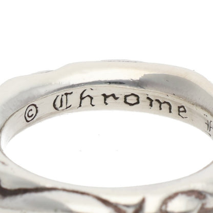 Chrome Hearts SCRL BAND Ring Silver Size 15.5 (Silver 9.12g)