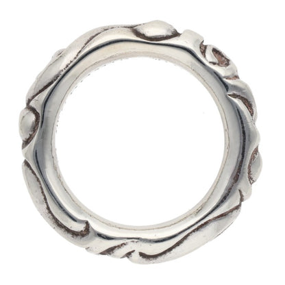Chrome Hearts SCRL BAND Ring Silver Size 15.5 (Silver 9.12g)