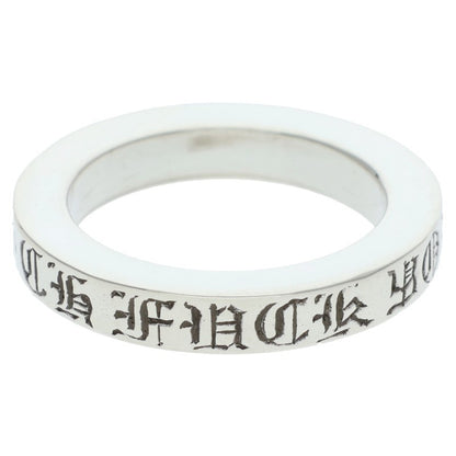 Chrome Hearts 3mm Spacer Fuck You Silver Ring Size US 5