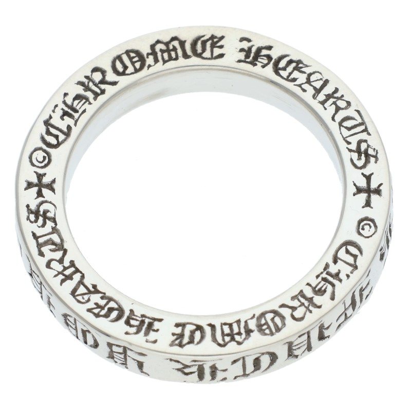 Chrome Hearts 3mm Spacer Fuck You Silver Ring Size US 5