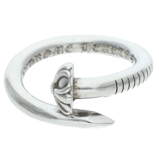 Chrome Hearts Nail Cross Ball Silver Ring Size ONE SIZE