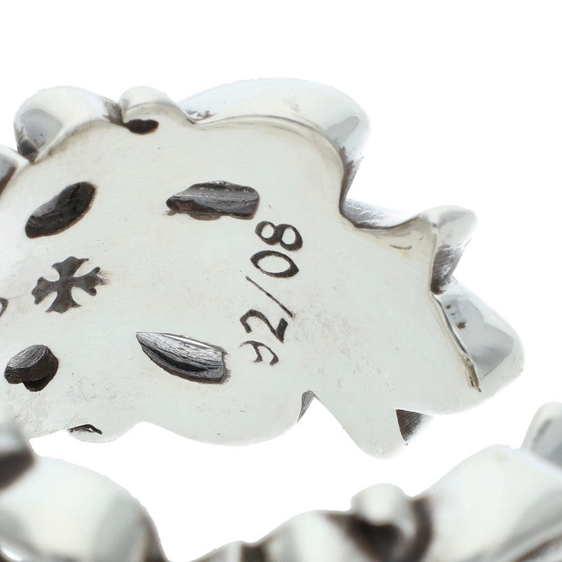 Chrome Hearts Double Floral Cross Silver Ring Size ONE SIZE