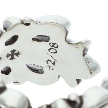 Chrome Hearts Double Floral Cross Silver Ring Size ONE SIZE