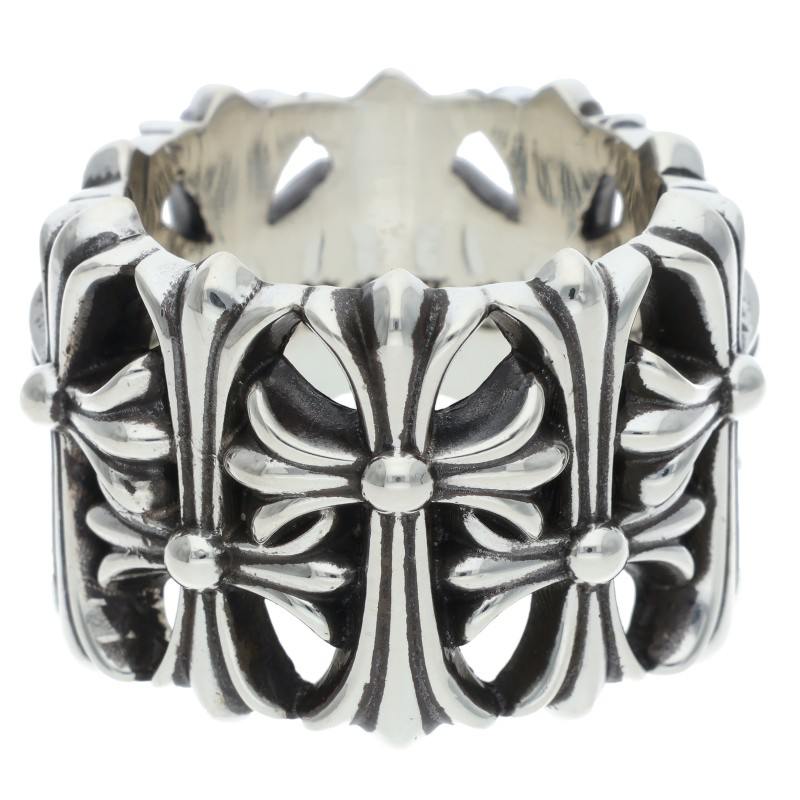Chrome Hearts Cemetery Cross Silver Ring Size ONE SIZE