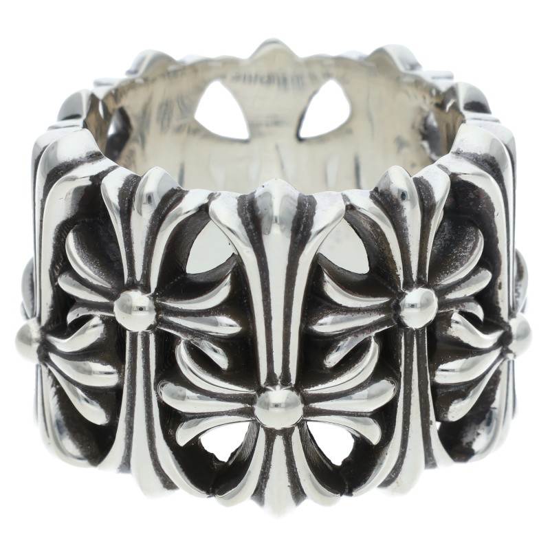 Chrome Hearts Cemetery Cross Silver Ring Size ONE SIZE