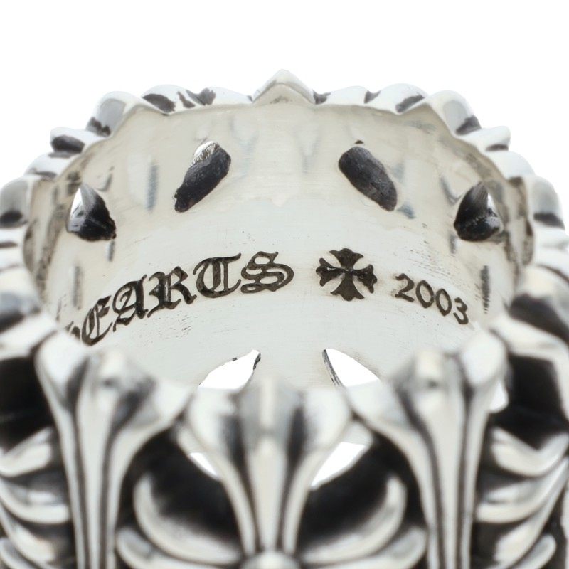 Chrome Hearts Cemetery Cross Silver Ring Size ONE SIZE