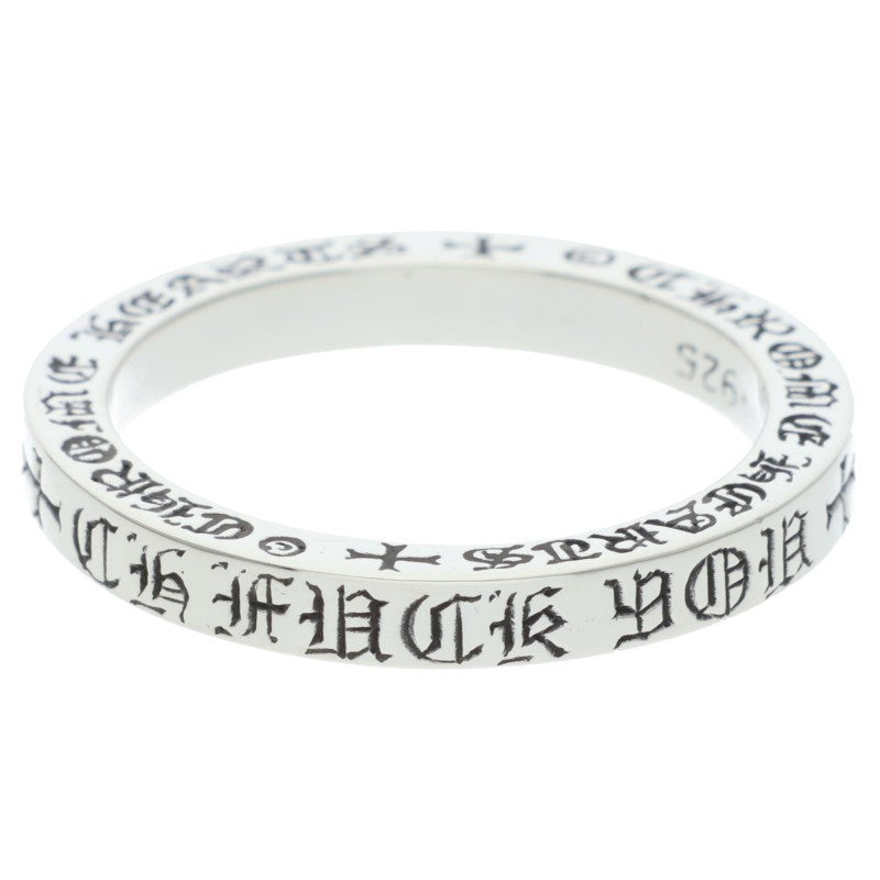 Chrome Hearts 3mm Spacer FUCKYOU Silver Ring Size ONE SIZE