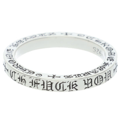 Chrome Hearts 3mm Spacer FUCKYOU Silver Ring Size ONE SIZE