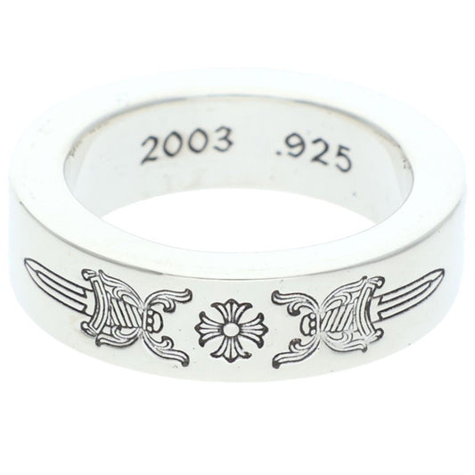 Chrome Hearts 6mm Spacer Dagger Silver Ring Size ONE SIZE