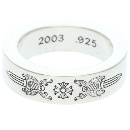 Chrome Hearts 6mm Spacer Dagger Silver Ring Size US 6