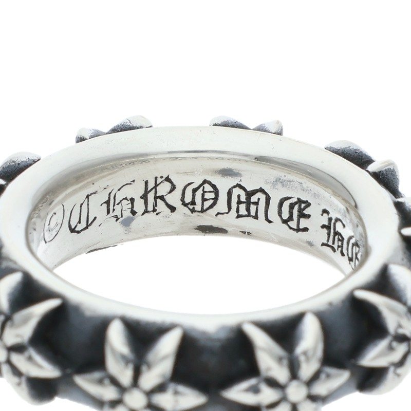 Chrome Hearts STAR BAND Silver Ring Size US 5