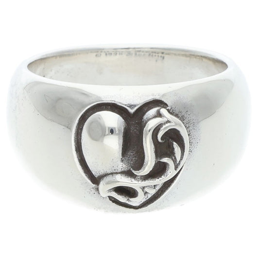 Chrome Hearts HEART IN BAND Silver Ring Size ONE SIZE