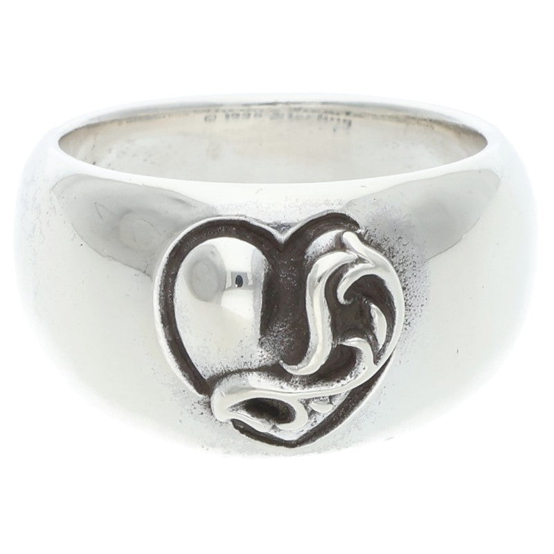 Chrome Hearts HEART IN BAND Silver Ring Size US 9