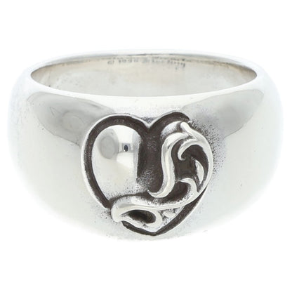 Chrome Hearts HEART IN BAND Silver Ring Size US 9
