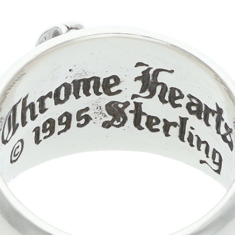 Chrome Hearts HEART IN BAND Silver Ring Size US 9