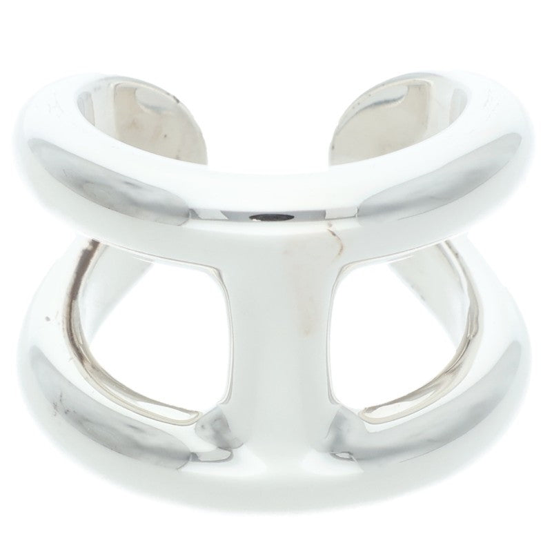 HERMES Osmose GM Silver Ring Size ONE SIZE