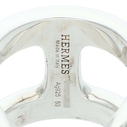HERMES Osmose GM Silver Ring Size ONE SIZE
