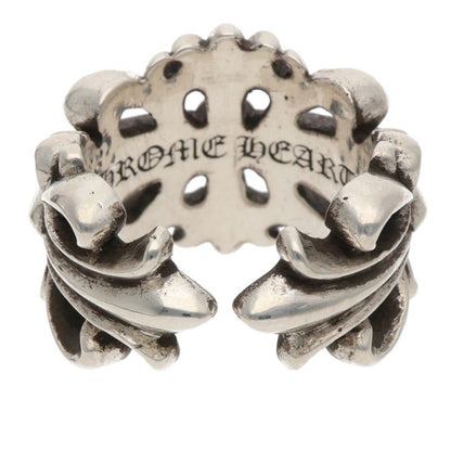 Chrome Hearts DBL FLRL CRS Silver Ring Size ONE SIZE