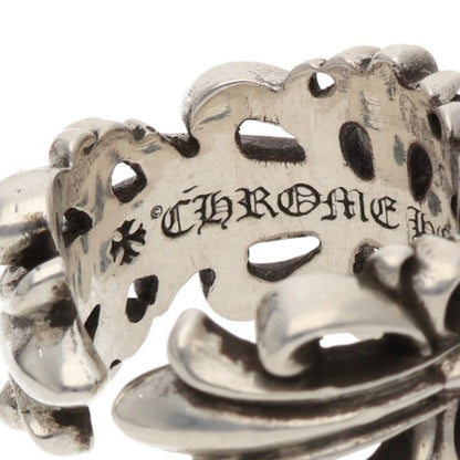 Chrome Hearts DBL FLRL CRS Silver Ring Size ONE SIZE