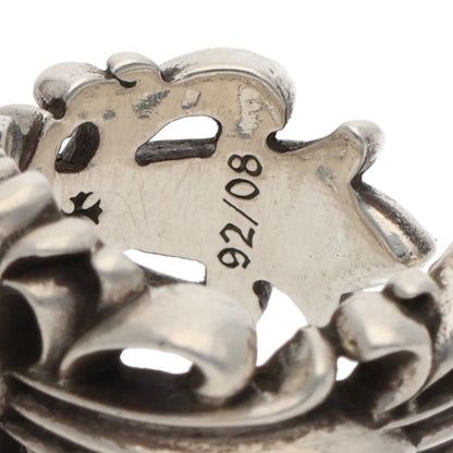 Chrome Hearts DBL FLRL CRS Silver Ring Size ONE SIZE
