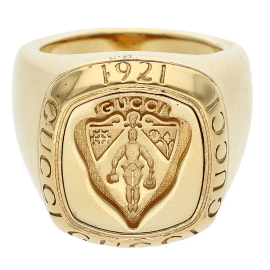 GUCCI Gucci Crest Signet Ring Size ONE SIZE