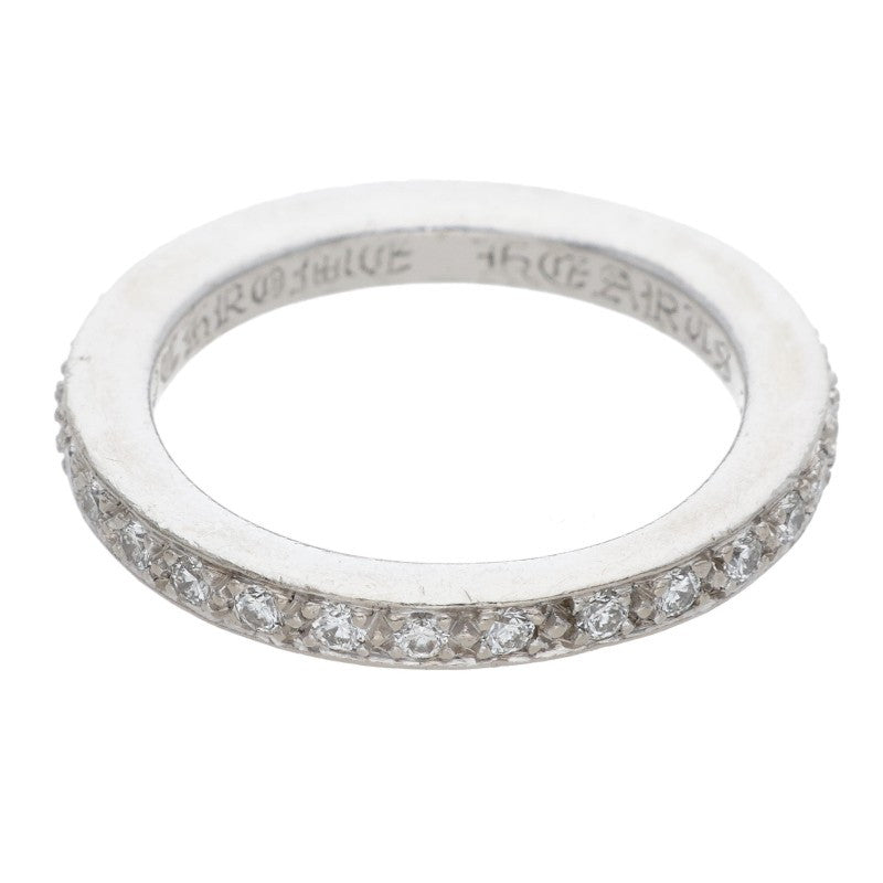 Chrome Hearts 18K WG Pave Diamond Ring Size US 7.5