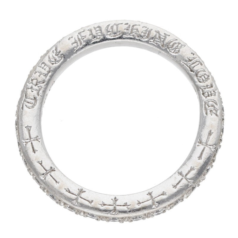 Chrome Hearts 18K WG Pave Diamond Ring Size US 7.5