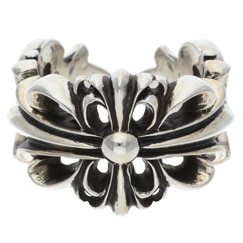 Chrome Hearts DBL FLRL CRS Sterling Silver Size ONE SIZE