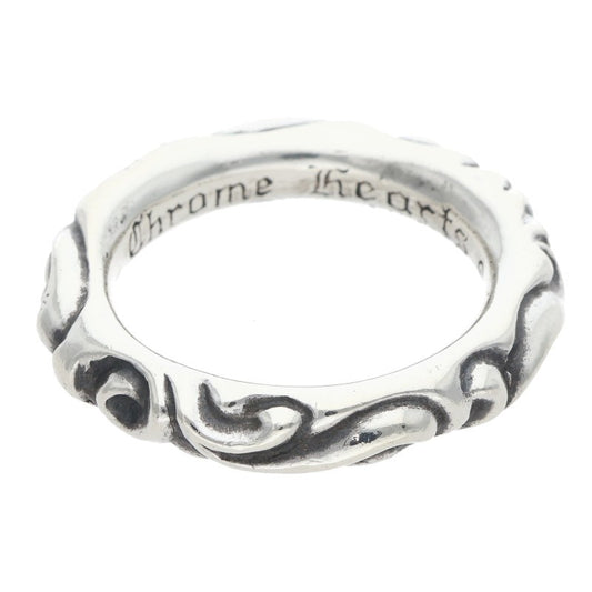 Chrome Hearts SCRL BAND Ring Silver (Silver 11.54g)