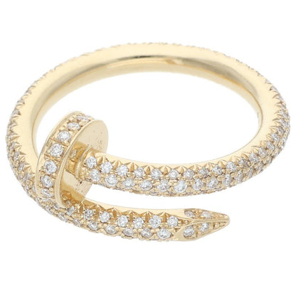 Cartier JUSTE UN CLOU K18YG Pave Ring Size ONE SIZE