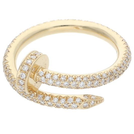 Cartier JUSTE UN CLOU K18YG Pave Ring Size ONE SIZE
