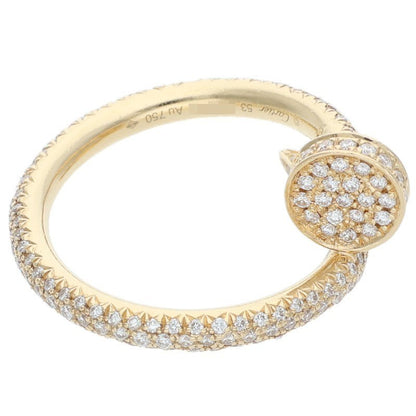 Cartier JUSTE UN CLOU K18YG Pave Ring Size ONE SIZE