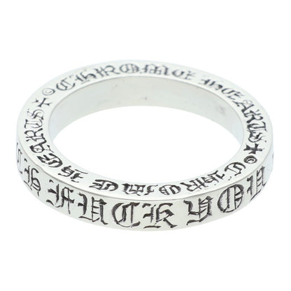 Chrome Hearts 3mm Spacer FUCKYOU Silver Ring Size ONE SIZE