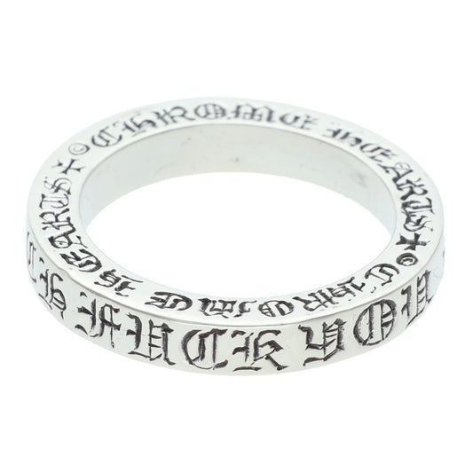 Chrome Hearts 3mm Spacer FUCKYOU Silver Ring Size ONE SIZE