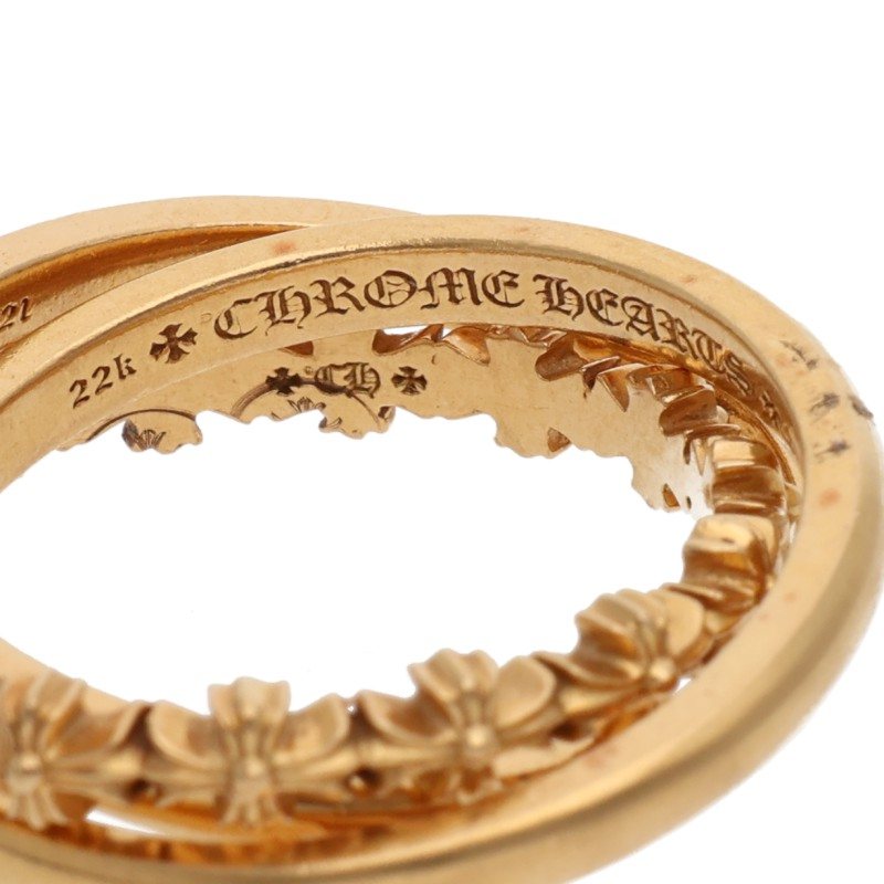 Chrome Hearts 22K TINY E CH PLUS BAND TRPL Size ONE SIZE
