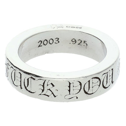 Chrome Hearts 6mm Spacer FUCKYOU Silver Ring Size ONE SIZE