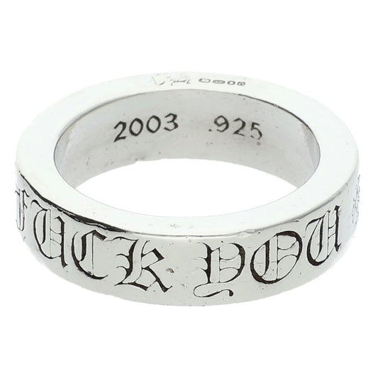 Chrome Hearts 6mm Spacer FUCKYOU Silver Ring Size ONE SIZE