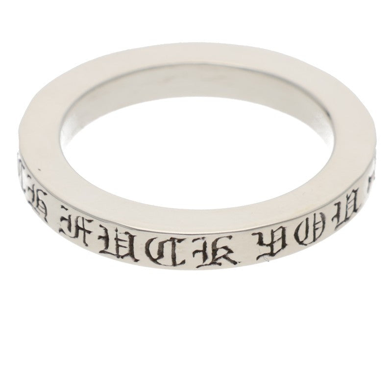 Chrome Hearts 3mm SPACER FUCKYOU Silver Ring Size ONE SIZE